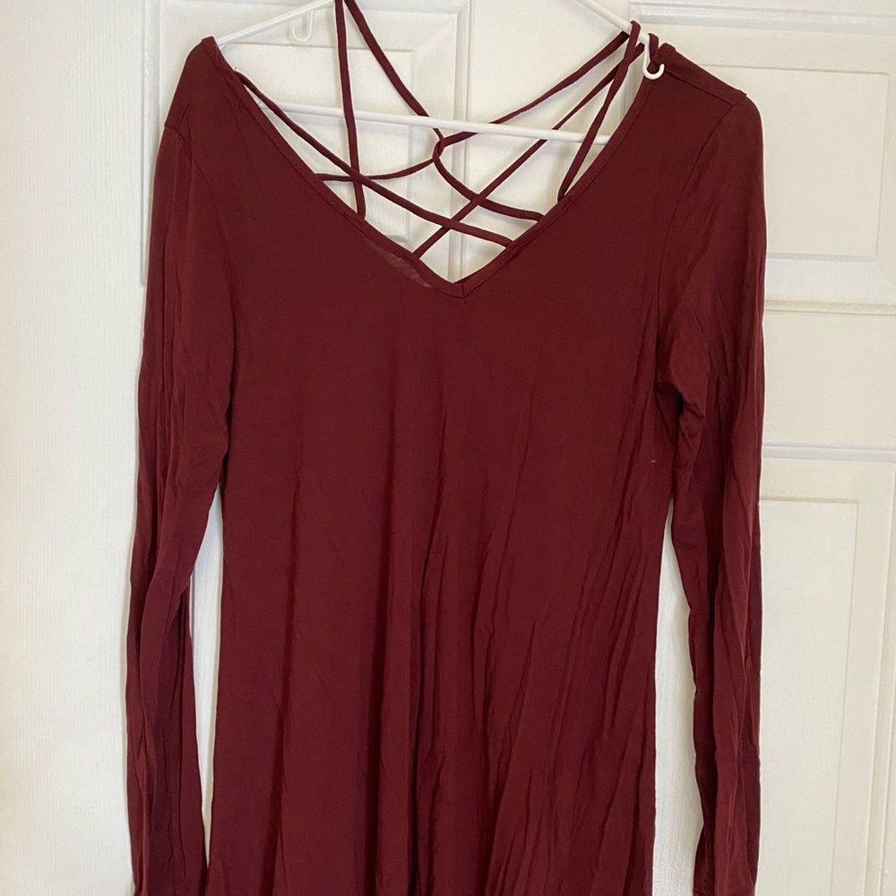 Cross neck dress